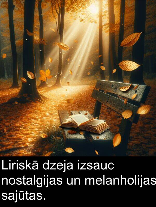 dzeja: Liriskā dzeja izsauc nostalgijas un melanholijas sajūtas.