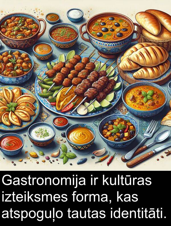 kultūras: Gastronomija ir kultūras izteiksmes forma, kas atspoguļo tautas identitāti.