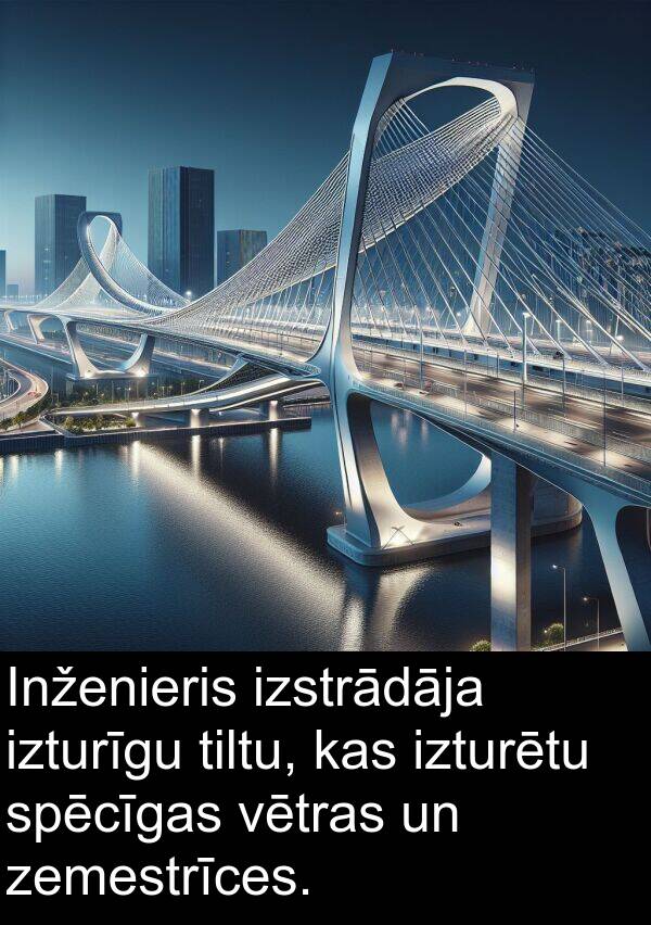 zemestrīces: Inženieris izstrādāja izturīgu tiltu, kas izturētu spēcīgas vētras un zemestrīces.