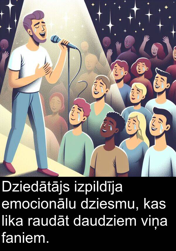 faniem: Dziedātājs izpildīja emocionālu dziesmu, kas lika raudāt daudziem viņa faniem.