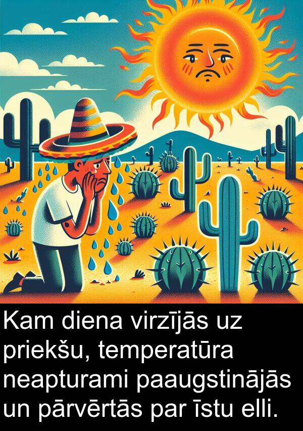paaugstinājās: Kam diena virzījās uz priekšu, temperatūra neapturami paaugstinājās un pārvērtās par īstu elli.
