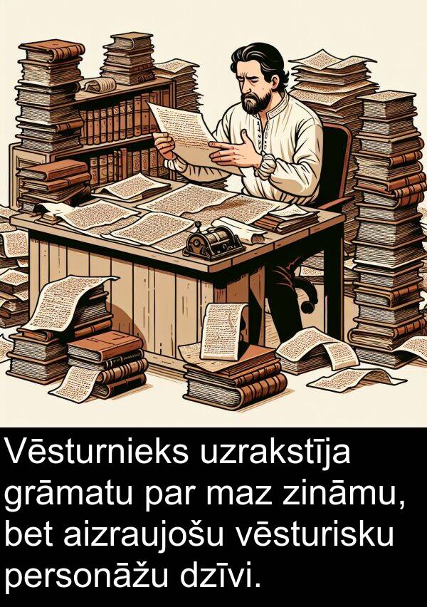 personāžu: Vēsturnieks uzrakstīja grāmatu par maz zināmu, bet aizraujošu vēsturisku personāžu dzīvi.