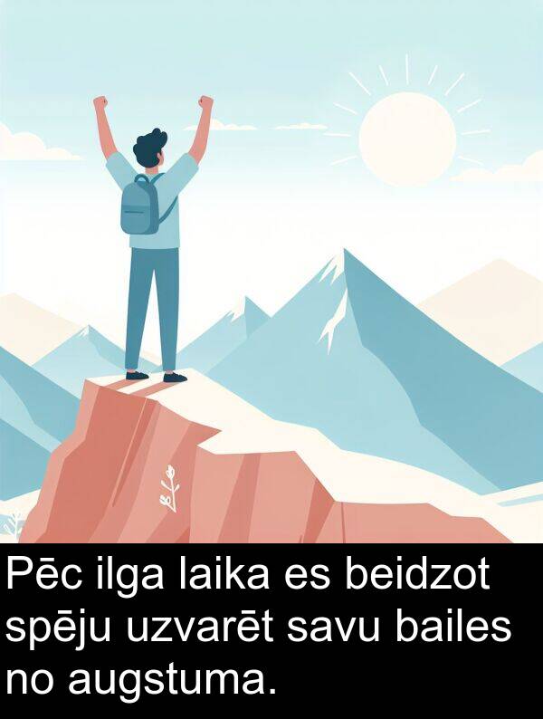 bailes: Pēc ilga laika es beidzot spēju uzvarēt savu bailes no augstuma.