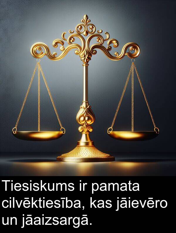 jāaizsargā: Tiesiskums ir pamata cilvēktiesība, kas jāievēro un jāaizsargā.