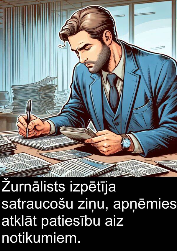 notikumiem: Žurnālists izpētīja satraucošu ziņu, apņēmies atklāt patiesību aiz notikumiem.
