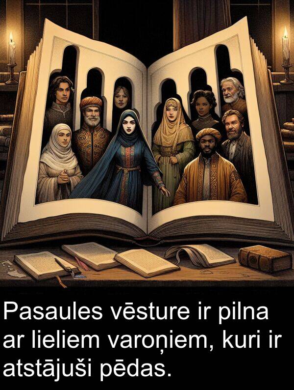 kuri: Pasaules vēsture ir pilna ar lieliem varoņiem, kuri ir atstājuši pēdas.