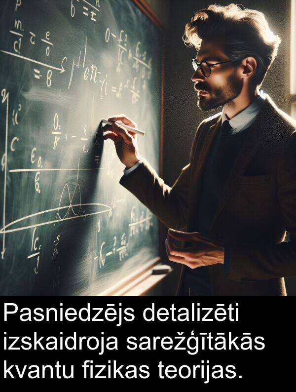 kvantu: Pasniedzējs detalizēti izskaidroja sarežģītākās kvantu fizikas teorijas.