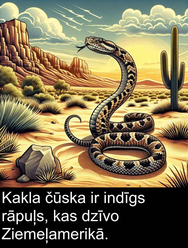 čūska: Kakla čūska ir indīgs rāpuļs, kas dzīvo Ziemeļamerikā.