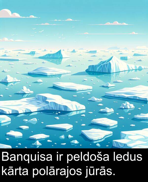 ledus: Banquisa ir peldoša ledus kārta polārajos jūrās.