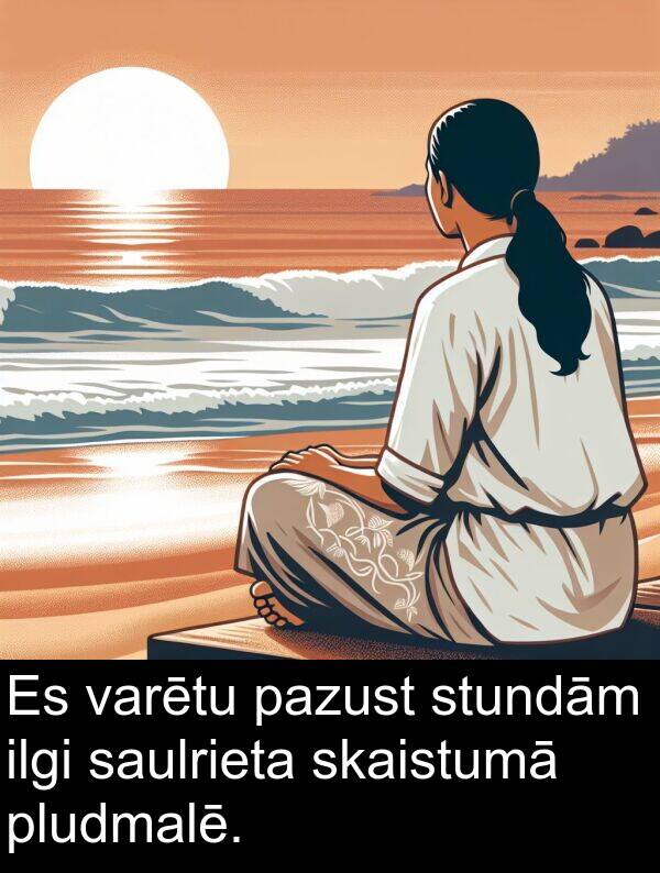 stundām: Es varētu pazust stundām ilgi saulrieta skaistumā pludmalē.