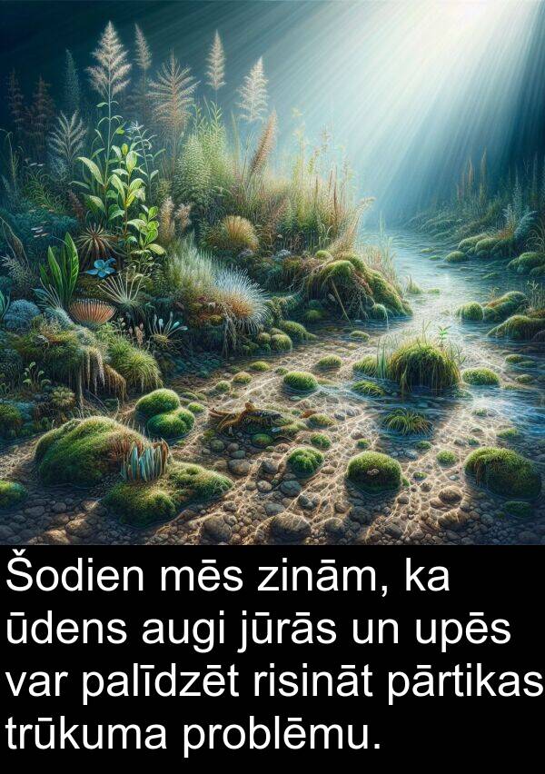 upēs: Šodien mēs zinām, ka ūdens augi jūrās un upēs var palīdzēt risināt pārtikas trūkuma problēmu.