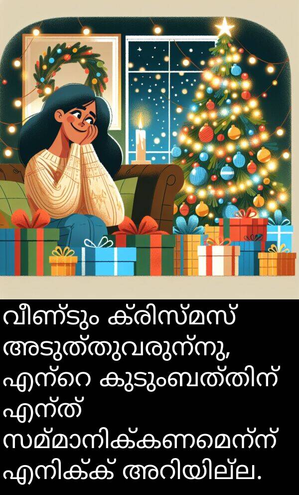 വീണ്ടും: വീണ്ടും ക്രിസ്മസ് അടുത്തുവരുന്നു, എന്റെ കുടുംബത്തിന് എന്ത് സമ്മാനിക്കണമെന്ന് എനിക്ക് അറിയില്ല.