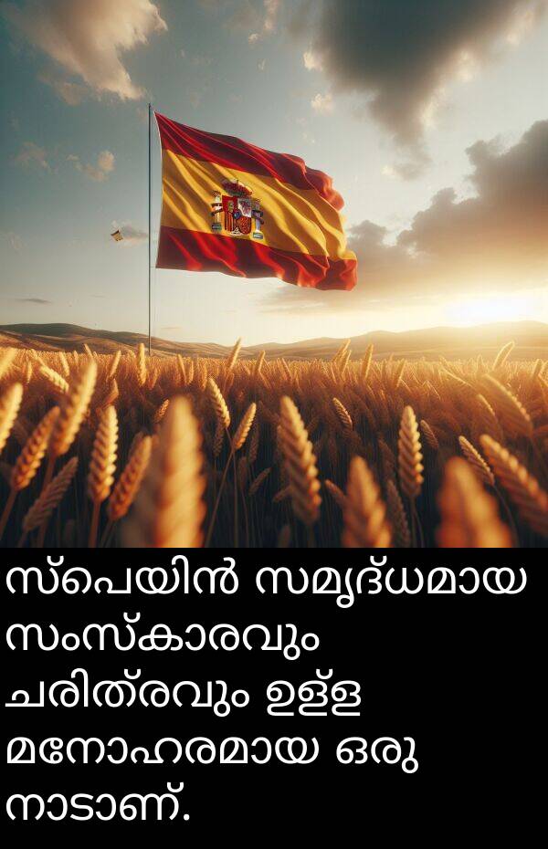 ഉള്ള: സ്പെയിൻ സമൃദ്ധമായ സംസ്കാരവും ചരിത്രവും ഉള്ള മനോഹരമായ ഒരു നാടാണ്.