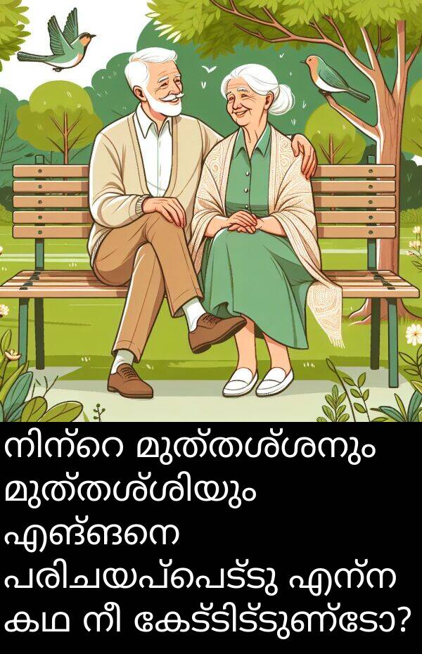 മുത്തശ്ശനും: നിന്റെ മുത്തശ്ശനും മുത്തശ്ശിയും എങ്ങനെ പരിചയപ്പെട്ടു എന്ന കഥ നീ കേട്ടിട്ടുണ്ടോ?