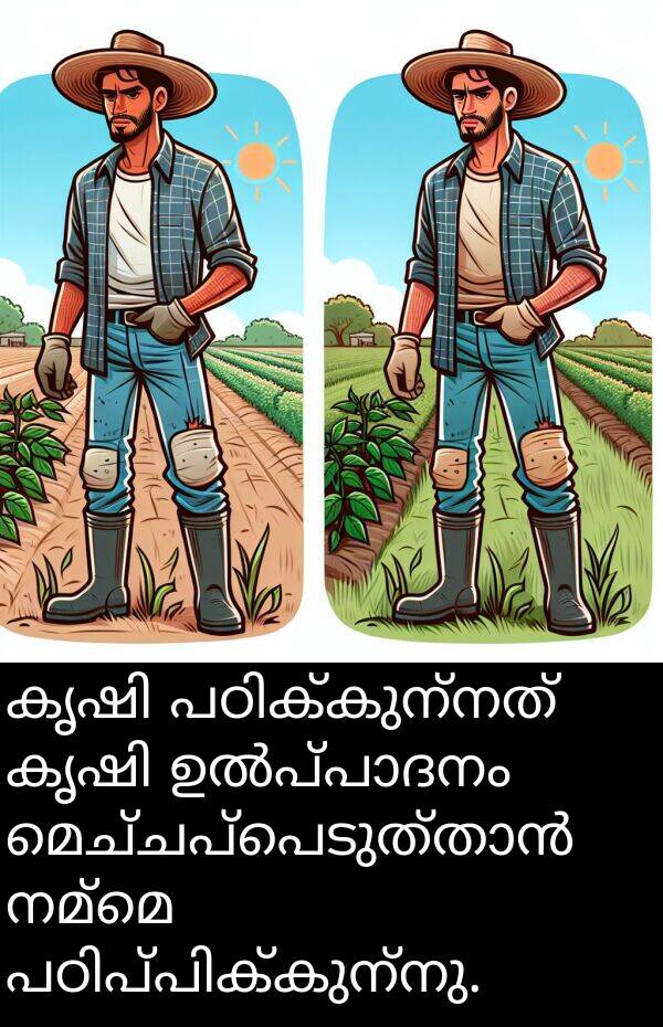 നമ്മെ: കൃഷി പഠിക്കുന്നത് കൃഷി ഉൽപ്പാദനം മെച്ചപ്പെടുത്താൻ നമ്മെ പഠിപ്പിക്കുന്നു.