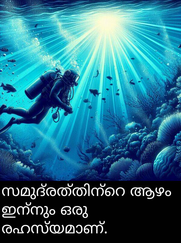 ഒരു: സമുദ്രത്തിന്റെ ആഴം ഇന്നും ഒരു രഹസ്യമാണ്.