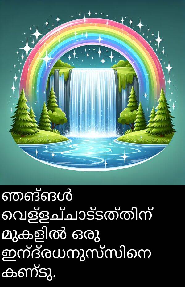 കണ്ടു: ഞങ്ങൾ വെള്ളച്ചാട്ടത്തിന് മുകളിൽ ഒരു ഇന്ദ്രധനുസ്സിനെ കണ്ടു.