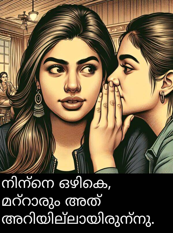 അത്: നിന്നെ ഒഴികെ, മറ്റാരും അത് അറിയില്ലായിരുന്നു.