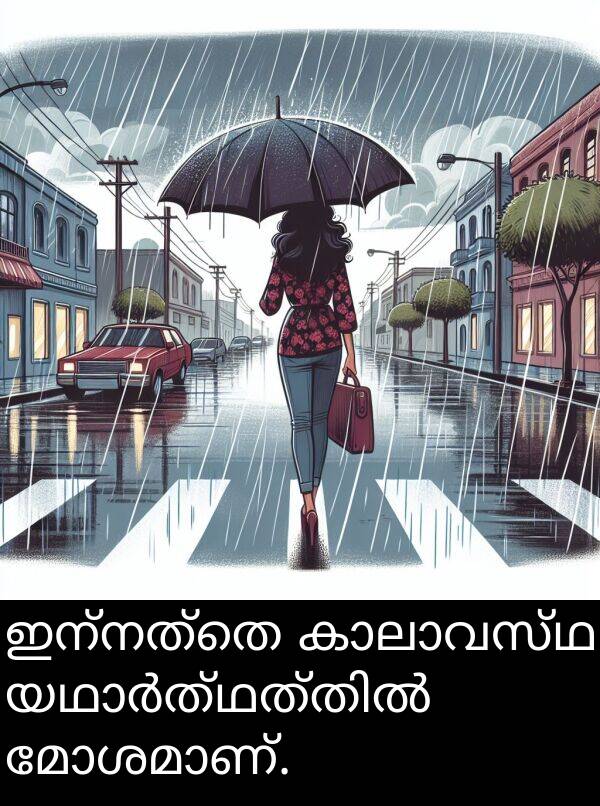 ഇന്നത്തെ: ഇന്നത്തെ കാലാവസ്ഥ യഥാർത്ഥത്തിൽ മോശമാണ്.