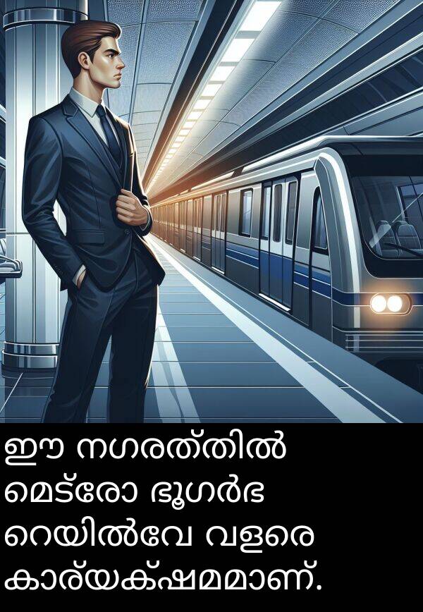 മെട്രോ: ഈ നഗരത്തിൽ മെട്രോ ഭൂഗർഭ റെയിൽവേ വളരെ കാര്യക്ഷമമാണ്.