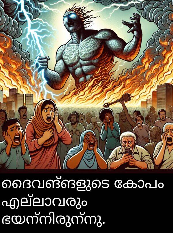 ദൈവങ്ങളുടെ: ദൈവങ്ങളുടെ കോപം എല്ലാവരും ഭയന്നിരുന്നു.