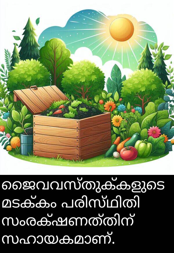 ജൈവവസ്തുക്കളുടെ: ജൈവവസ്തുക്കളുടെ മടക്കം പരിസ്ഥിതി സംരക്ഷണത്തിന് സഹായകമാണ്.