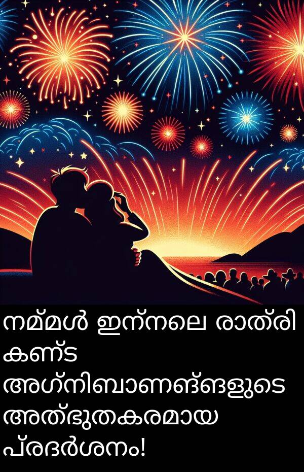 ഇന്നലെ: നമ്മൾ ഇന്നലെ രാത്രി കണ്ട അഗ്നിബാണങ്ങളുടെ അത്ഭുതകരമായ പ്രദർശനം!