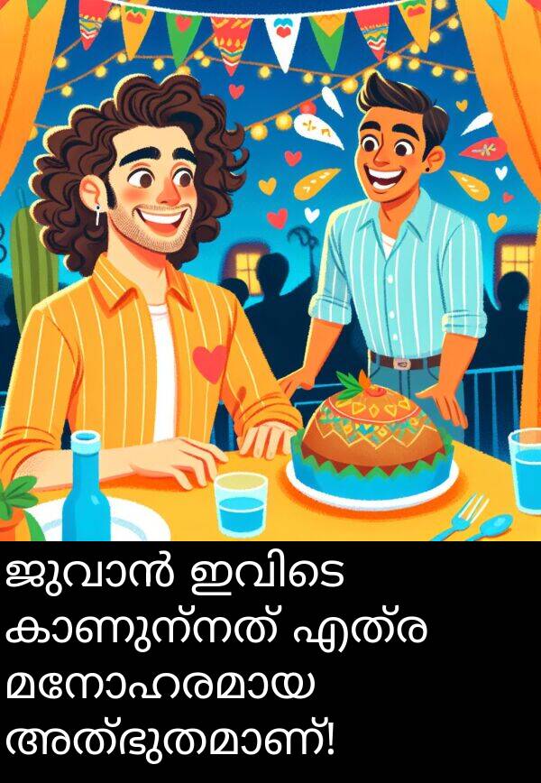 എത്ര: ജുവാൻ ഇവിടെ കാണുന്നത് എത്ര മനോഹരമായ അത്ഭുതമാണ്!