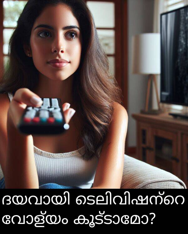 വോള്യം: ദയവായി ടെലിവിഷന്റെ വോള്യം കൂട്ടാമോ?