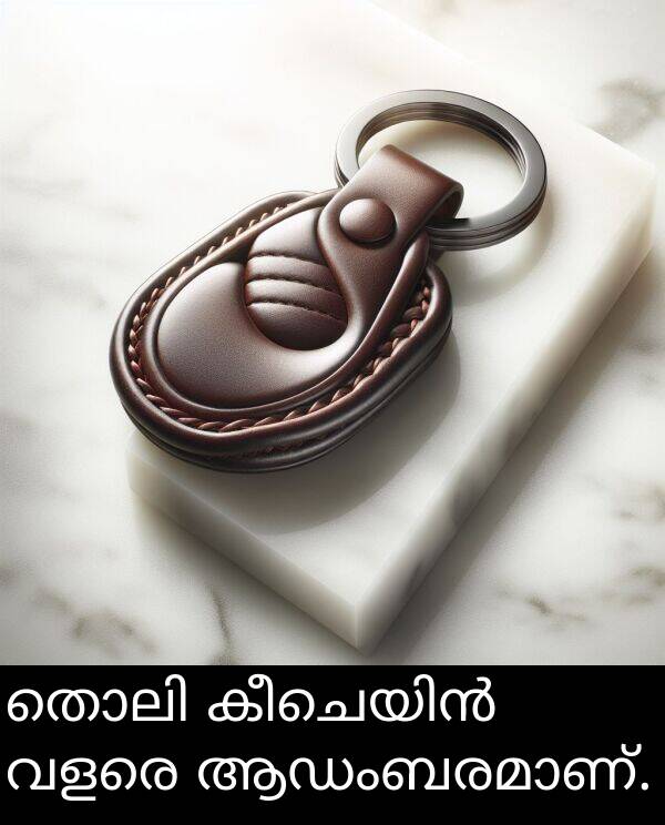 വളരെ: തൊലി കീചെയിൻ വളരെ ആഡംബരമാണ്.