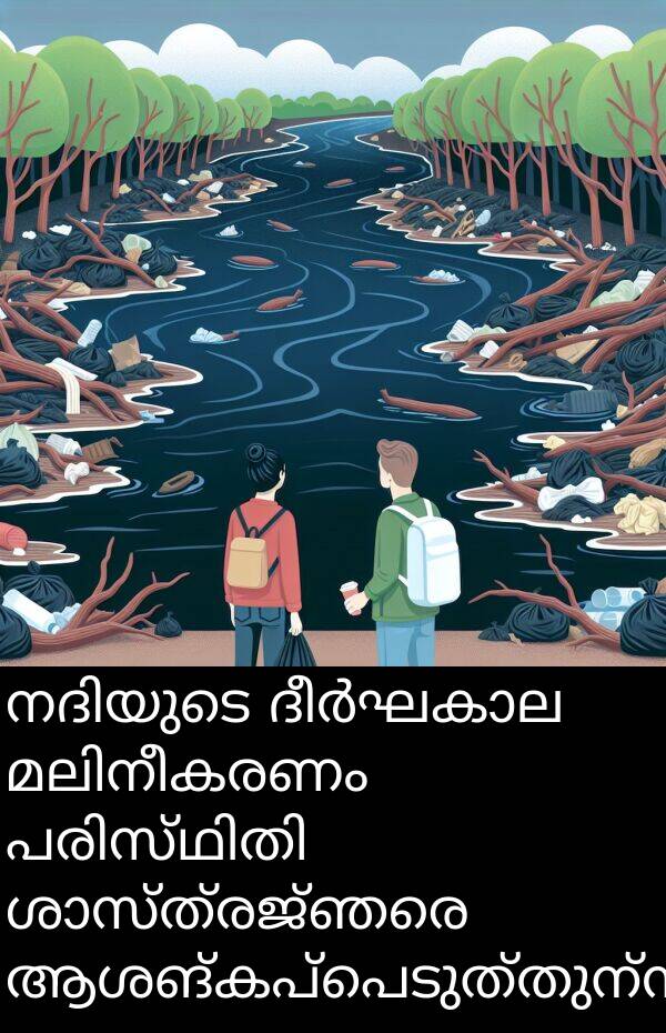 ആശങ്കപ്പെടുത്തുന്നു: നദിയുടെ ദീർഘകാല മലിനീകരണം പരിസ്ഥിതി ശാസ്ത്രജ്ഞരെ ആശങ്കപ്പെടുത്തുന്നു.