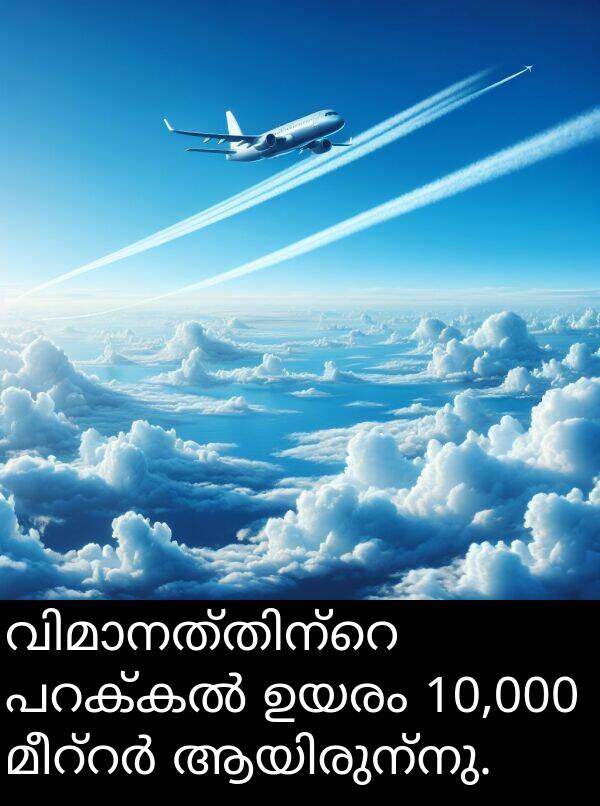 ഉയരം: വിമാനത്തിന്റെ പറക്കൽ ഉയരം 10,000 മീറ്റർ ആയിരുന്നു.