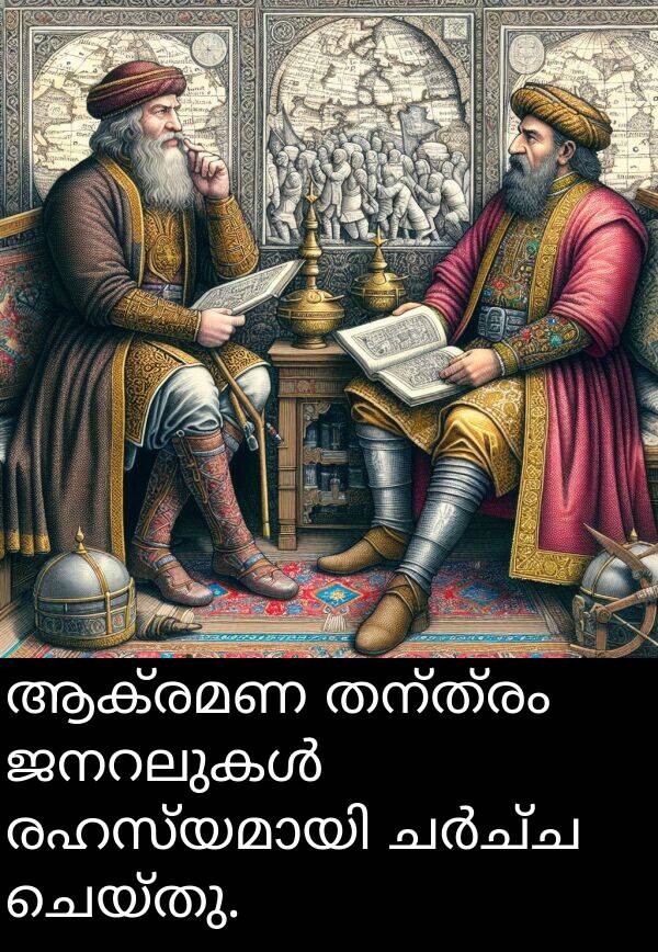 ചെയ്തു: ആക്രമണ തന്ത്രം ജനറലുകൾ രഹസ്യമായി ചർച്ച ചെയ്തു.