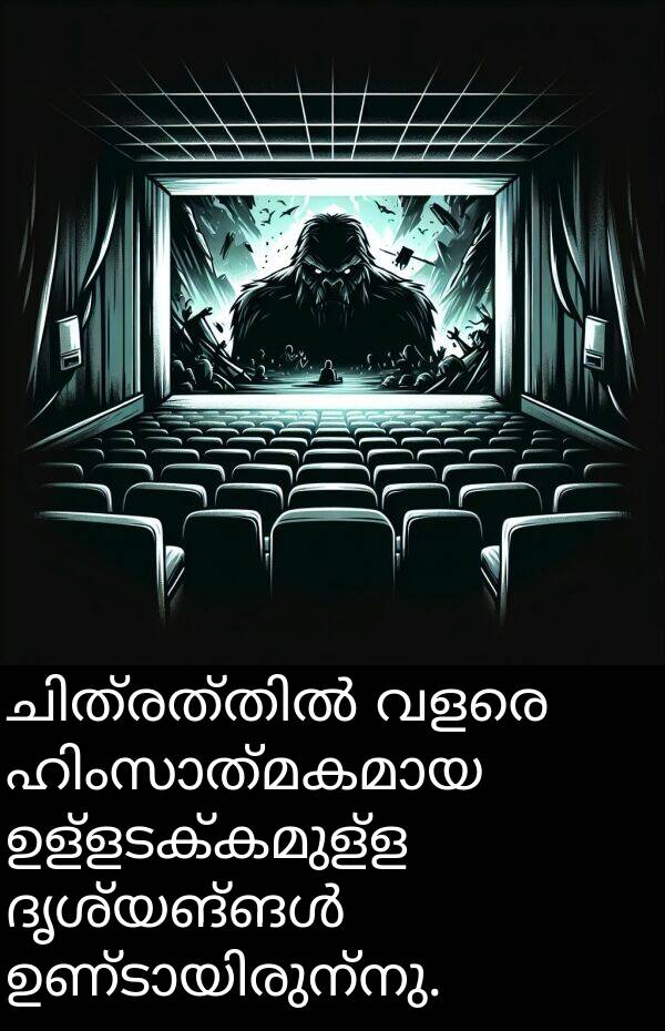 ഉള്ളടക്കമുള്ള: ചിത്രത്തിൽ വളരെ ഹിംസാത്മകമായ ഉള്ളടക്കമുള്ള ദൃശ്യങ്ങൾ ഉണ്ടായിരുന്നു.