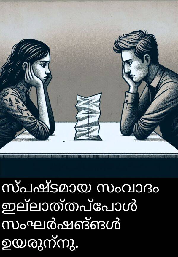 ഉയരുന്നു: സ്പഷ്ടമായ സംവാദം ഇല്ലാത്തപ്പോൾ സംഘർഷങ്ങൾ ഉയരുന്നു.