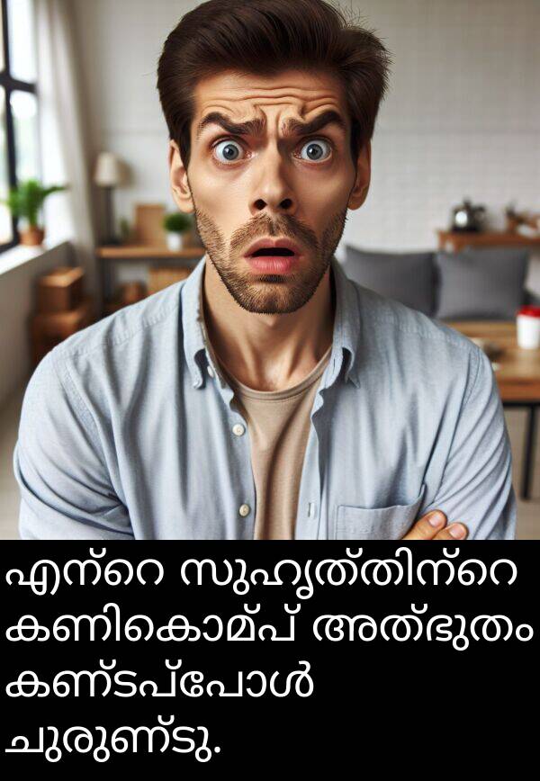 ചുരുണ്ടു: എന്റെ സുഹൃത്തിന്റെ കണികൊമ്പ് അത്ഭുതം കണ്ടപ്പോൾ ചുരുണ്ടു.