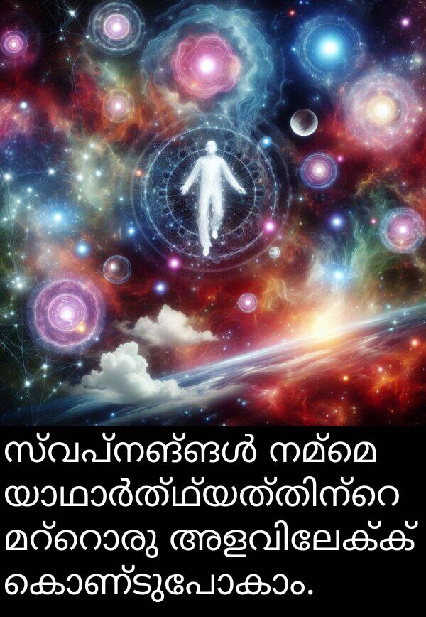 നമ്മെ: സ്വപ്നങ്ങൾ നമ്മെ യാഥാർത്ഥ്യത്തിന്റെ മറ്റൊരു അളവിലേക്ക് കൊണ്ടുപോകാം.