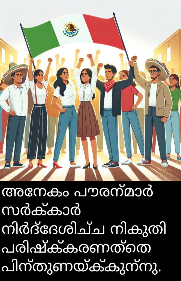 അനേകം: അനേകം പൗരന്മാർ സർക്കാർ നിർദ്ദേശിച്ച നികുതി പരിഷ്‌ക്കരണത്തെ പിന്തുണയ്ക്കുന്നു.