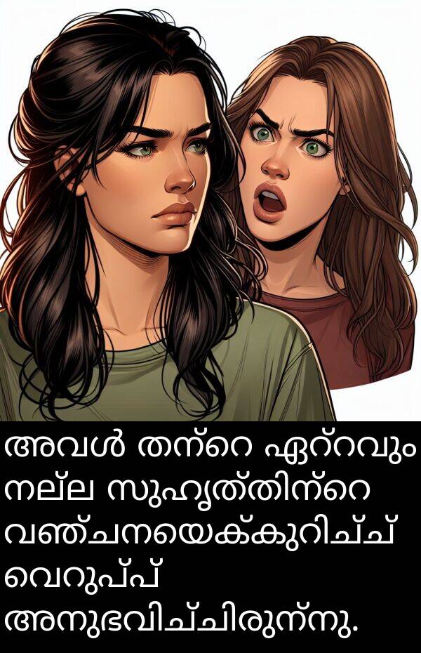 നല്ല: അവൾ തന്റെ ഏറ്റവും നല്ല സുഹൃത്തിന്റെ വഞ്ചനയെക്കുറിച്ച് വെറുപ്പ് അനുഭവിച്ചിരുന്നു.