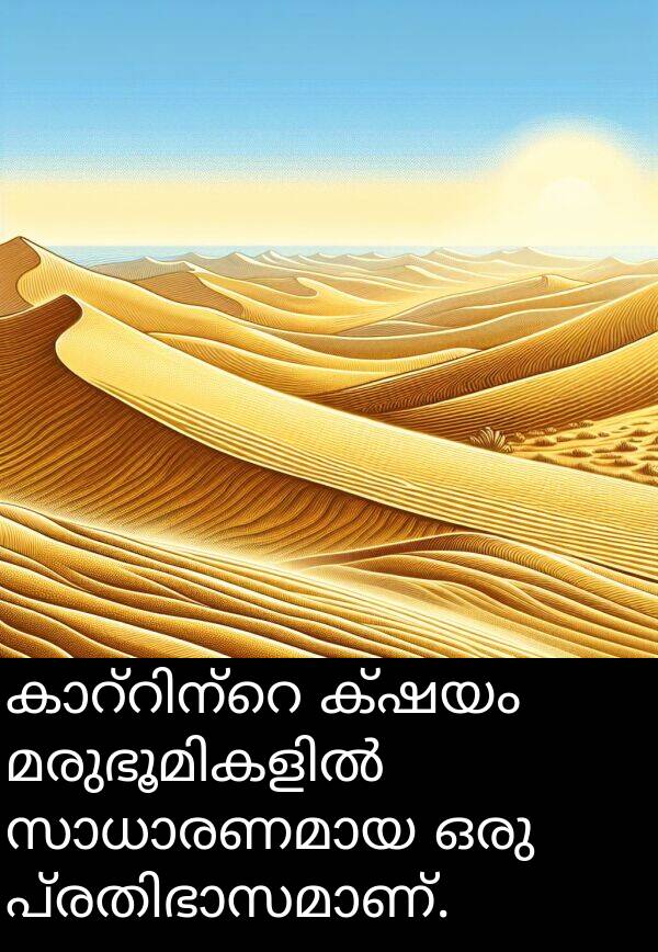 ക്ഷയം: കാറ്റിന്റെ ക്ഷയം മരുഭൂമികളിൽ സാധാരണമായ ഒരു പ്രതിഭാസമാണ്.