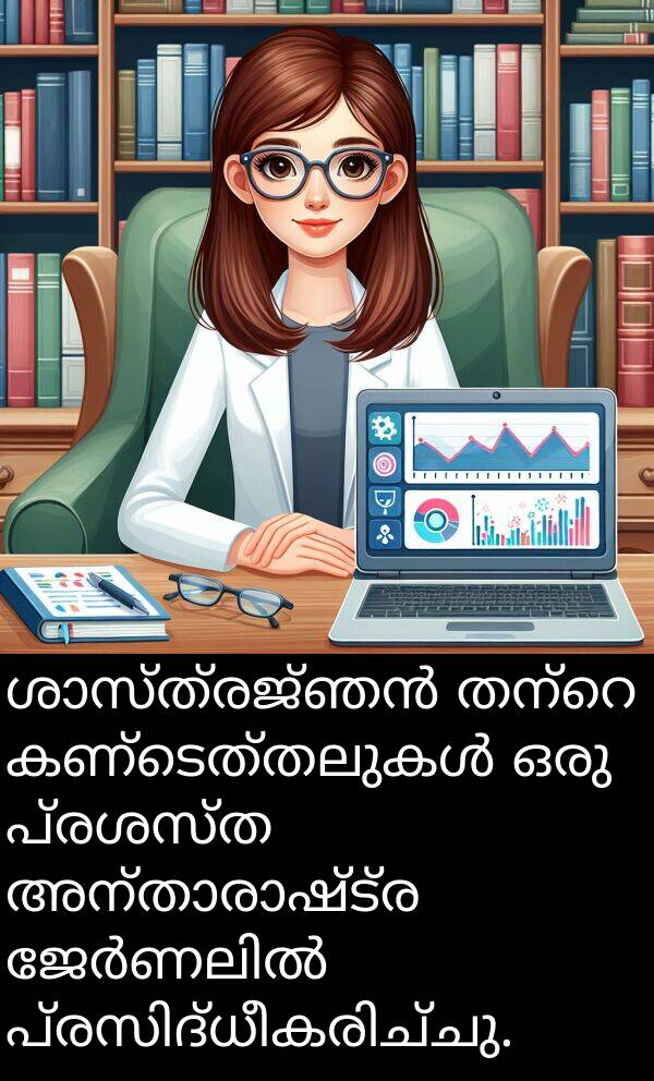 പ്രശസ്ത: ശാസ്ത്രജ്ഞൻ തന്റെ കണ്ടെത്തലുകൾ ഒരു പ്രശസ്ത അന്താരാഷ്ട്ര ജേർണലിൽ പ്രസിദ്ധീകരിച്ചു.
