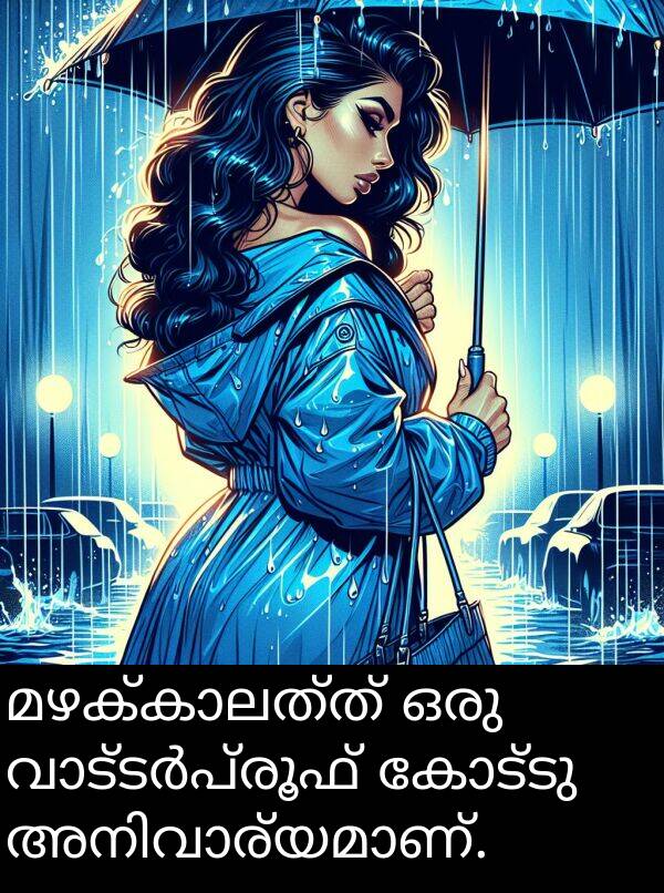 കോട്ടു: മഴക്കാലത്ത് ഒരു വാട്ടർപ്രൂഫ് കോട്ടു അനിവാര്യമാണ്.