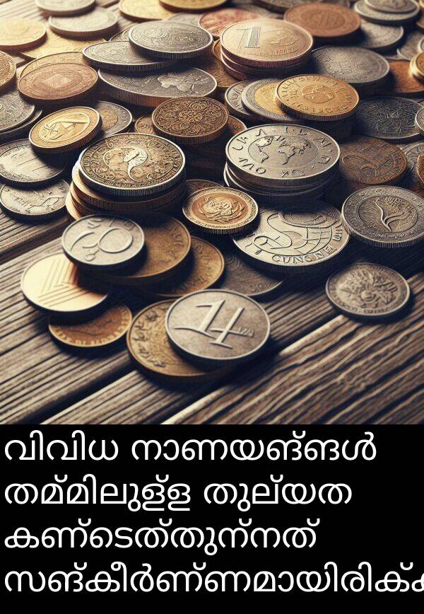കണ്ടെത്തുന്നത്: വിവിധ നാണയങ്ങൾ തമ്മിലുള്ള തുല്യത കണ്ടെത്തുന്നത് സങ്കീർണ്ണമായിരിക്കാം.