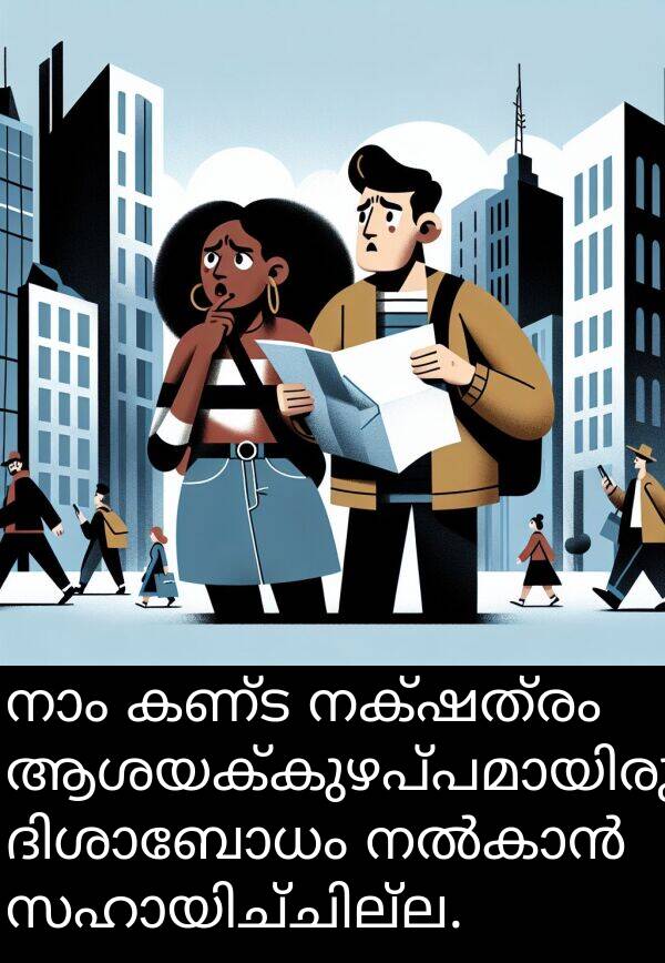നക്ഷത്രം: നാം കണ്ട നക്ഷത്രം ആശയക്കുഴപ്പമായിരുന്നു, ദിശാബോധം നൽകാൻ സഹായിച്ചില്ല.