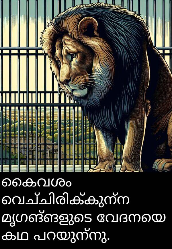 വേദനയെ: കൈവശം വെച്ചിരിക്കുന്ന മൃഗങ്ങളുടെ വേദനയെ കഥ പറയുന്നു.
