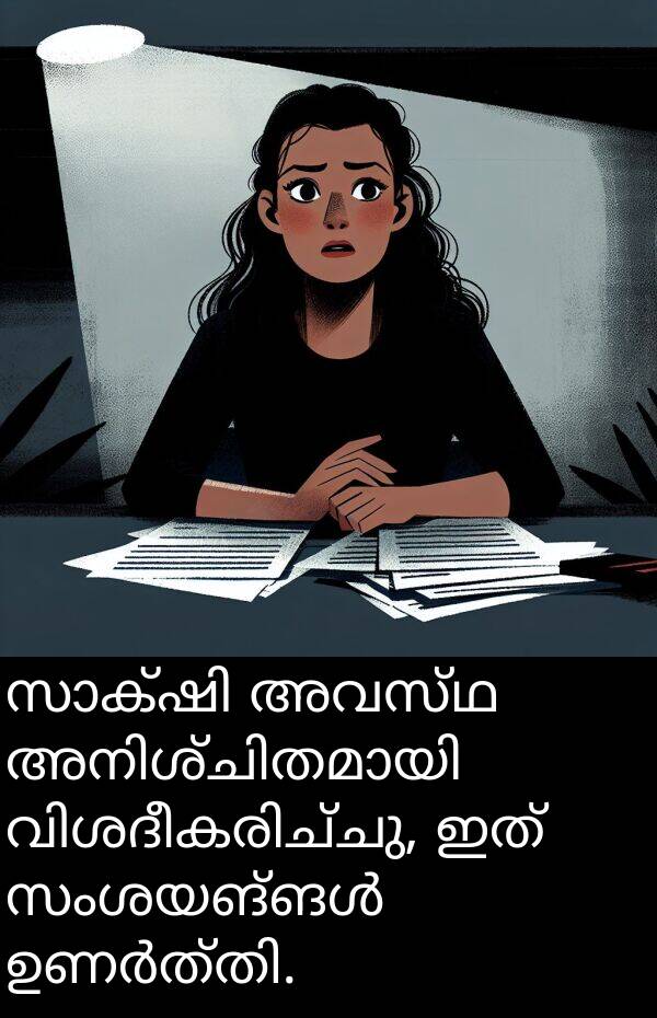 അവസ്ഥ: സാക്ഷി അവസ്ഥ അനിശ്ചിതമായി വിശദീകരിച്ചു, ഇത് സംശയങ്ങൾ ഉണർത്തി.