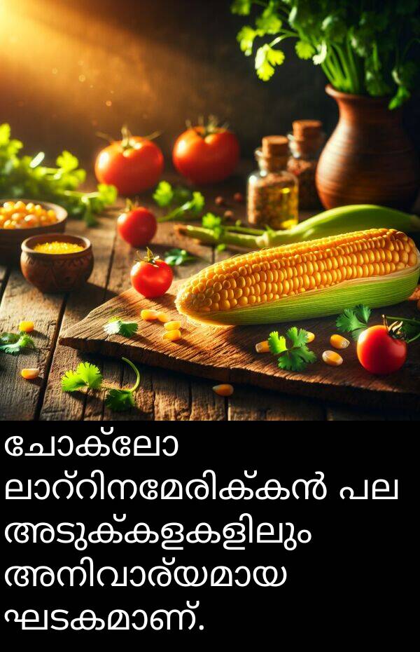ചോക്ലോ: ചോക്ലോ ലാറ്റിനമേരിക്കൻ പല അടുക്കളകളിലും അനിവാര്യമായ ഘടകമാണ്.