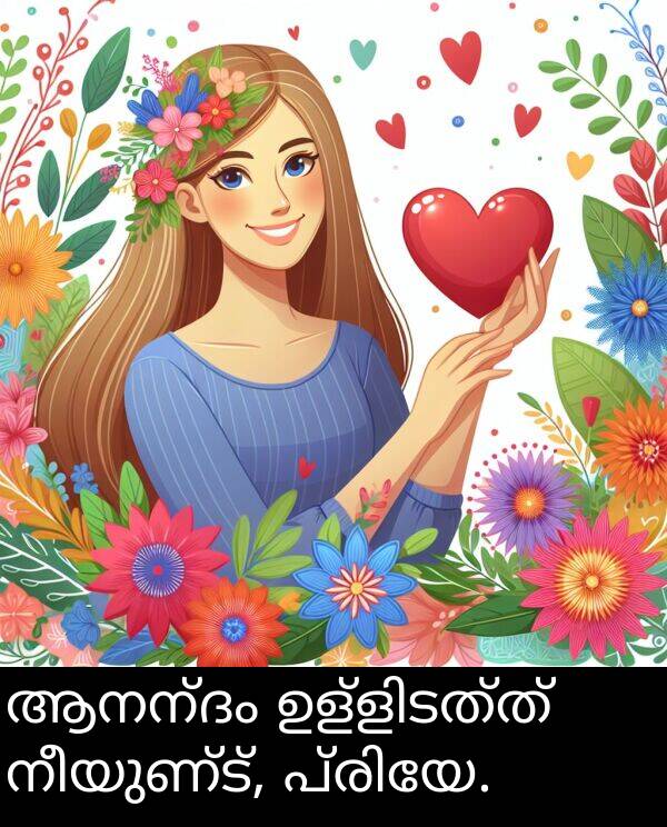 നീയുണ്ട്: ആനന്ദം ഉള്ളിടത്ത് നീയുണ്ട്, പ്രിയേ.