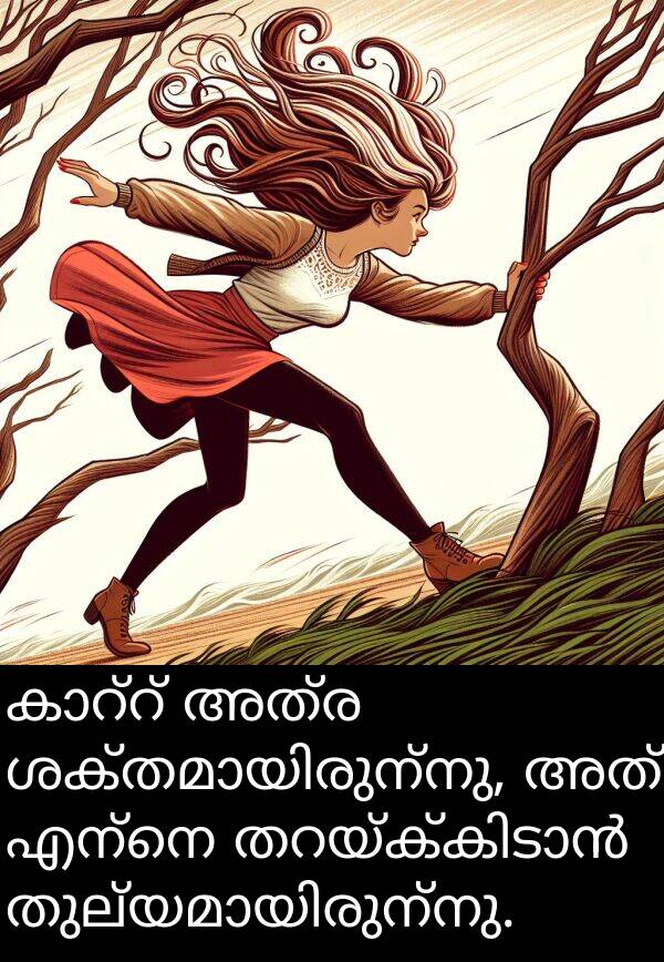 അത്: കാറ്റ് അത്ര ശക്തമായിരുന്നു, അത് എന്നെ തറയ്ക്കിടാൻ തുല്യമായിരുന്നു.