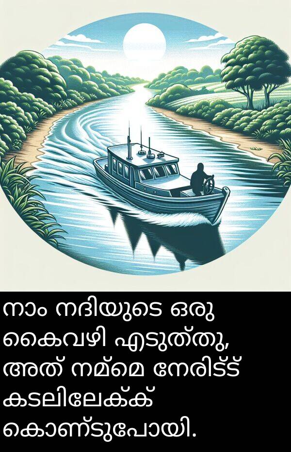 നമ്മെ: നാം നദിയുടെ ഒരു കൈവഴി എടുത്തു, അത് നമ്മെ നേരിട്ട് കടലിലേക്ക് കൊണ്ടുപോയി.
